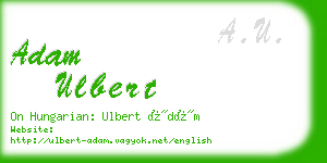 adam ulbert business card